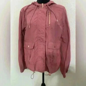 Jade & Ivory Pink Hooded Zip Up Jacket